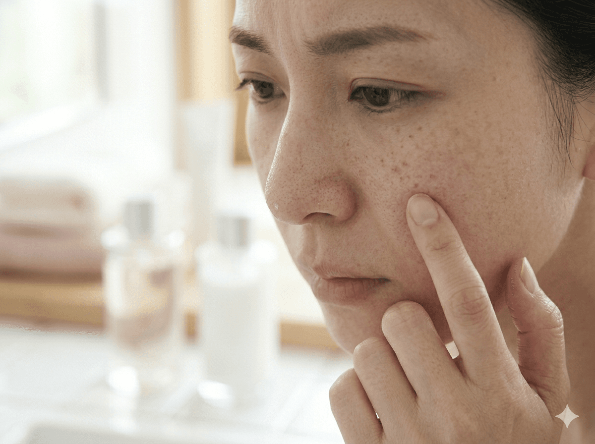 NGケア例：スチーマー後のケア不足