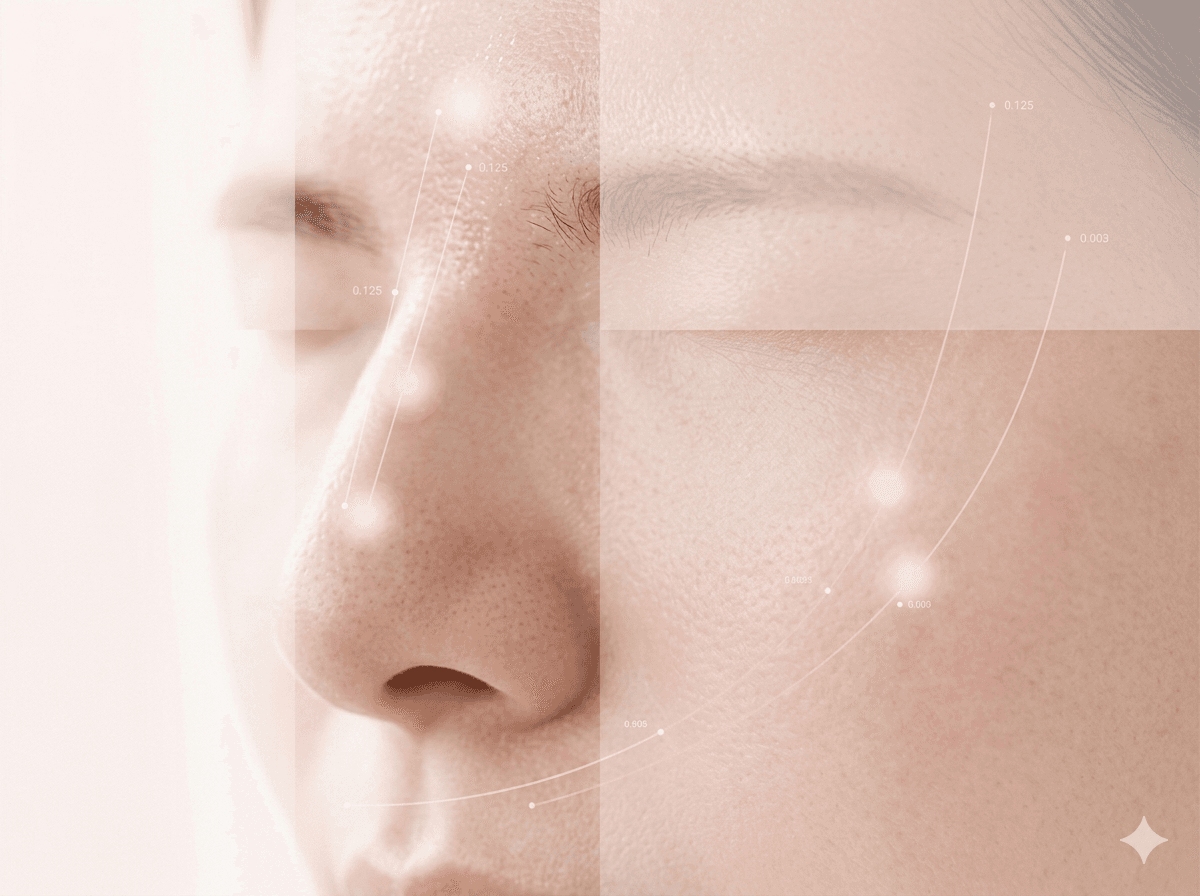 肌質診断のスキャンイメージ